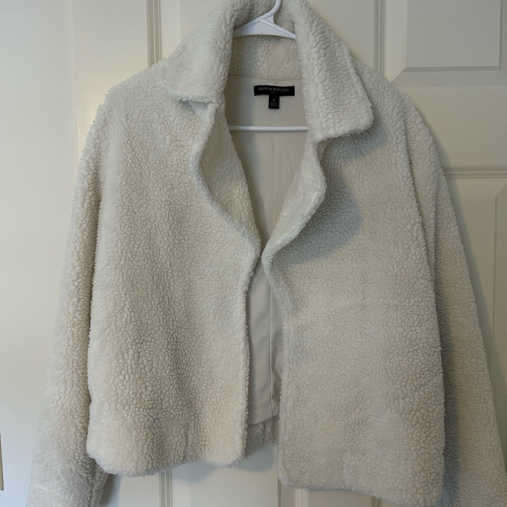 Banana Republic Soft Cream Teddy Jacket